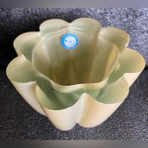 Recycled Spanish ECOGLASS GLASSWARE Candle Votive Bowl Lobed Hand Blown